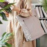 帆布×本革　トートバッグ　ショルダーバッグ　ノートパソコンが入る　2way A4　通勤