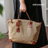 ビジネストート 帆布×本革 3色展開 A4対応 PC収納可 撥水加工 大容量 2WAY 通勤 休日兼用