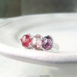 ピンク スピネル リング / 3 Spinels Ring 267
