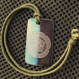 燻し仕上げ　家紋札　ドックタグ　ペンダントトップ　ストラップ　彫金　ステンレス製のコピー