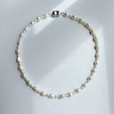 一点もの Silver clasp fresh water pearls necklace