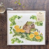 《春のグリーティングカード》ーウサギのぬくもりー