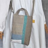 リネン　大人ナチュラル2wayサコッシュ　グリン