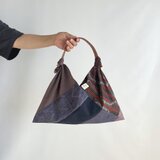 【1点もの】単-ひとえ-のあずま袋 ミックスカラー -紫-赤黒ミックス（ヴィンテージ） AZ725