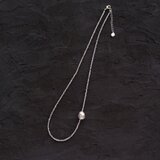 Coated Labradorite × Pearl Necklace／ラブラドライト×パール ワンポイントネックレス