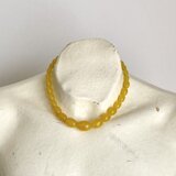 Vintage retro yellow beads necklace
