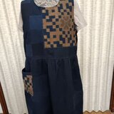 古布藍パッチジャンパースカート