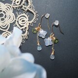 *雨恋*ムーンストーンの紫陽花のピアス