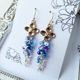 大人のチェコビーズ・雨で輝く紫陽花のピアス5