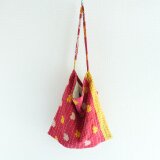 kanthaquilt square totebag -Q- / カンタキルト スクエアトートバッグ