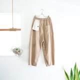 organic cotton flag flap pants (beige)