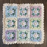【25cm×25cm】手編みのマルチカバー 小物置き ミニマット