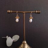 Drop pearl × hematite (Gold) / 14kgf