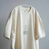 ″TULIP″ヴィンテージライクTシャツ / Lサイズ /   エクリュ