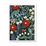 「光る花」グリーティングカード（105mm × 148mm）/ 40A