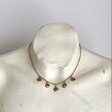 Vintage 70s-80s retro gold tone shell necklace