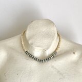Vintage USA retro bicolor shell×stone necklace