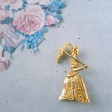 lady with parasol ヴィンテージブローチ