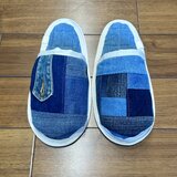 女性用★洗濯機丸洗いOK★スリッパ•室内履き★デニムリメイク　ルームシューズ