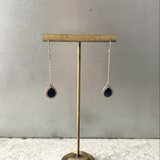 Vintage 00s retro blue abalone shell swing pierce