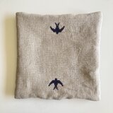 ポット＆カップマット*クロスステッチ**swallow*dark navy