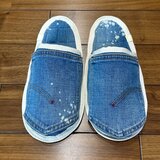 男性用★洗濯機丸洗いOK★スリッパ•室内履き★デニムリメイク　ルームシューズ