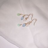 *翠雨*新緑に降る雨をイメージした2wayピアス