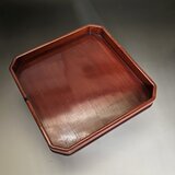 隅切り脚付き膳　お膳　松透かし　　　yk308