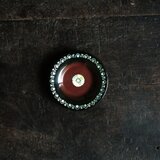 螺鈿細工尽くし◆コリアンレトロな雰囲気。韓国産　花文螺鈿漆器小皿　工芸品　レトロ　ニュートロ
