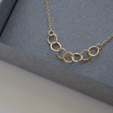 14kgf ゴールドリング ネックレス 14kgf  上品 華奢 シンプル - 輪シリーズ -