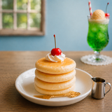 喫茶店のホットケーキ　オブジェ　フェイクスイーツ