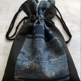 ８７８０　長襦袢で作った巾着袋