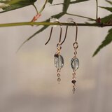 *雨の果て*極上カットアクアマリンのアシンメトリーピアス