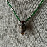 ＊happy price＊古のネックレス＠アフリカの再生玉＋出自不明のデッドストックビーズ＋出自不明古いメタルシルバービーズ