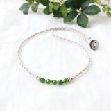 Petite Line Short Necklace（クロムダイオプサイド）