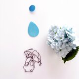 【 受注制作 】雨が大好きな猫の雨粒ガーランド