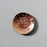純銅の桜豆皿