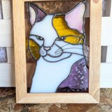 三毛猫のステンドグラス