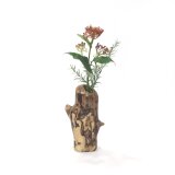 【温泉流木】ななめに両手を広げたカワイイ流木花器 花瓶 フラワーベース 木製 流木インテリア