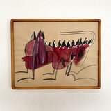【原画】冬への旅路 キリギリスとともに（額装・国内送料込み）