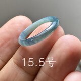 L18-88 氷種 藍色 15.5号 グアテマラ産 A貨 本翡翠 くりぬき リング