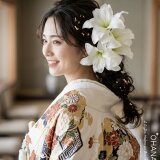 【圧倒的存在感】大輪の百合と水引の髪飾り 4輪セット 卒業式 袴 成人式 振袖 凛とした白。20cmリリー 結婚式 和装