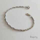 金属アレルギー対応☆サージカルステンレス  スクリューチェーンブレスレット（シルバー）
