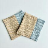 春夏素材の手織りコースター〈patchwork〉