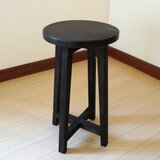 深みのあるダークブラウンの丸椅子（直径28cm／高さ50cm）サイズオーダー可　スツール