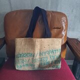コーヒー麻袋バッグ：グリーン：Coffee Hemp【0870】