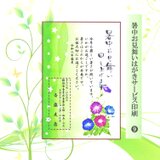 ★「暑中お見舞いはがき」サービス印刷／官製はがき版・10枚❾／差出人印刷・送料無料／文面無料変更／