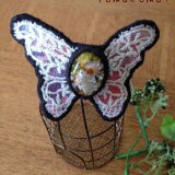 蝶々のバレッタ（黒系）