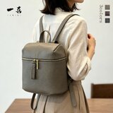 リュックサック 大容量 本革レザー ハンドバッグ 牛革 通勤 2WAY 新作人気バッグ　カーキ S67