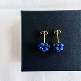 【天然石刺繍／ピアス】粒々ラピスラズリのコピー